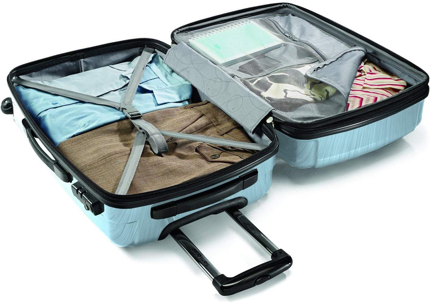 Samsonite Winfield 2 Hardside Expandable Luggage with Spinner Wheels, Charcoal, Checked-Large 28-Inch