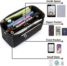 
                        
                          画像をギャラリービューアに読み込む, APSOONSELL Felt Purse Organizer Insert with Card Case, Tote Handbag Organizer Bag Insert with Zipper
                        
                      