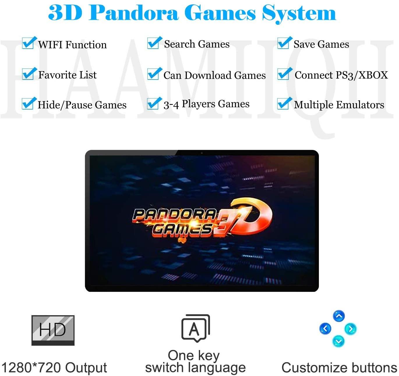 3D Pandora Games Arcade Game Console - 8000 Games Installed - JOY2ESpree