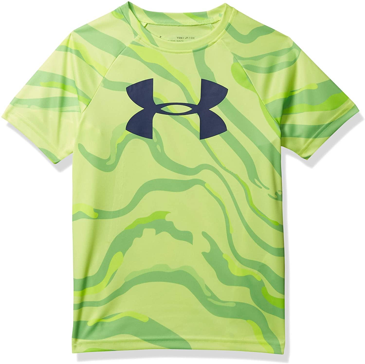 Under Armour Boys' Tech Big Logo Printed Short Sleeve Gym T-Shirt