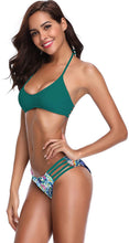 
                        
                          画像をギャラリービューアに読み込む, SHEKINI Women's Floral Printing Cutout Strappy Halter Swimsuits Bikini Suits
                        
                      