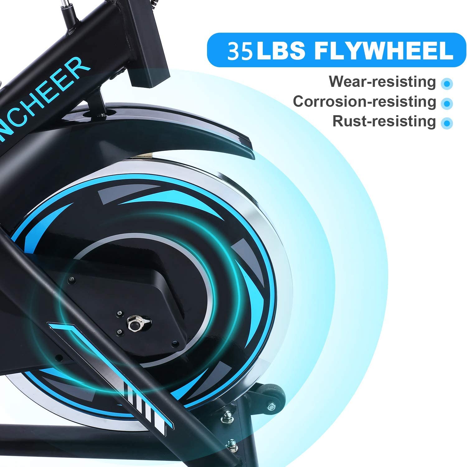 ANCHEER Exercise Bikes, Indoor Cycling Stationary Bike, Belt Drive, Adjustable Resistance, LCD Monitor - JOY2ESpree
