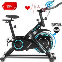 
                        
                          Cargar imagen en el visor de la galería, ANCHEER 49Lbs Exercise Bike Stationary, 330 Lbs Weight Capacity - Cycling Bike Heart Rate Monitor &amp; Tablet Holder and LCD Monitor for Home Workout - JOY2ESpree
                        
                      