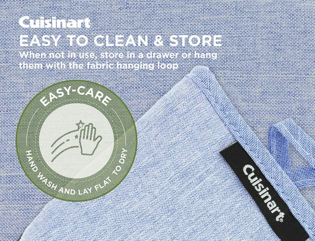 Cuisinart Chambray Neoprene Mini Oven Mitts, 2 Pack – Heat Resistant to 400 F . - JOY2ESpree