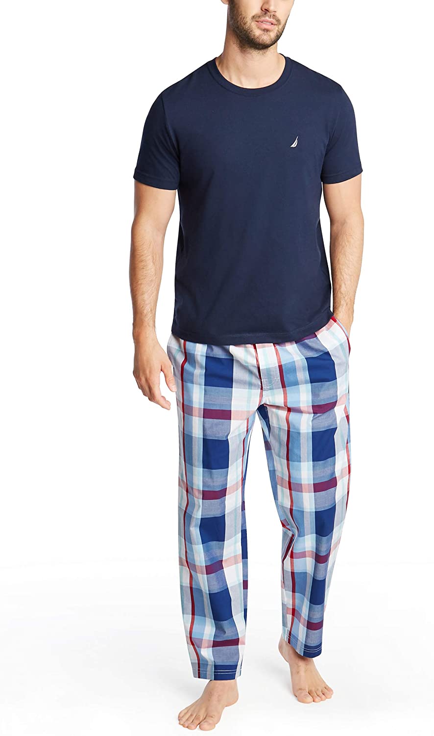 Nautica Men's Soft Woven 100% Cotton Elastic Waistband Sleep Pajama Pant - JOY2ESpree