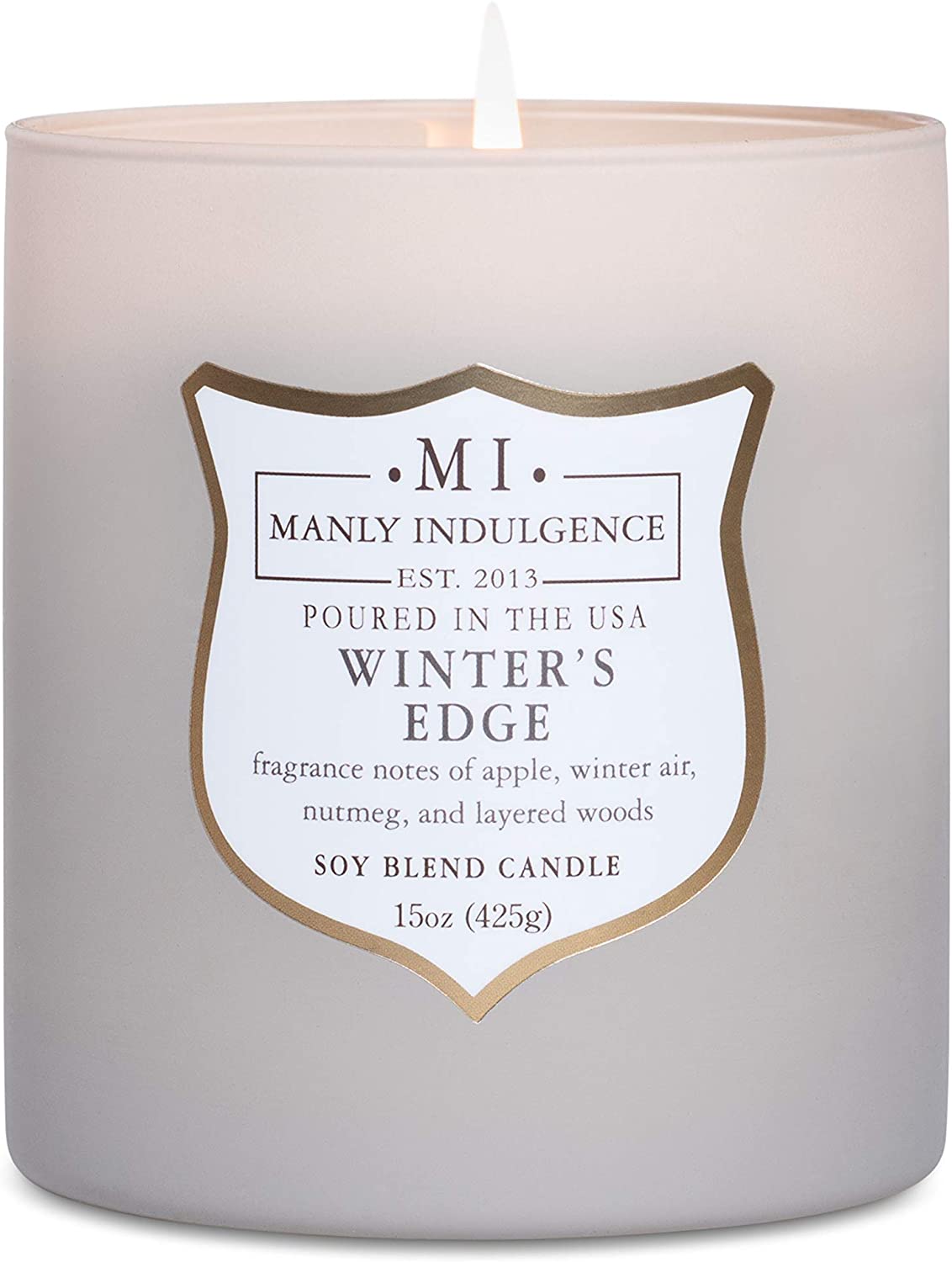 Manly Indulgence Sea Salt & Ginger Scented Jar Candle, 15 Oz, White