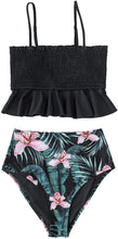 
                        
                          Muat gambar ke penampil Galeri, CUPSHE Women's High Waist Bikini Swimsuit Ruffle Smock Floral Print Two Piece Bathing Suit
                        
                      
