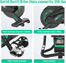 
                        
                          Cargar imagen en el visor de la galería, Pooboo Indoor Cycling Bike Belt Drive Exercise Bike Stationary with Comfortable Seat Cushion, Tablet Holder and LCD Monitor for Home Workout - JOY2ESpree
                        
                      