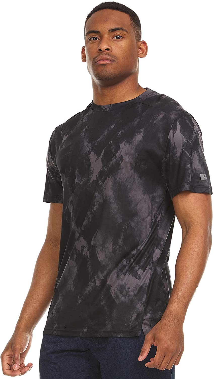 Russell Athletic Mens Dri-Power Victory Tie-dye Short Sleeve Crew