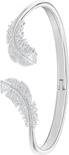
                        
                          Load image into Gallery viewer, SWAROVSKI Women's Nice Bangle Bracelet Collection, Rhodium Finish, Clear Crystals - JOY2ESpree
                        
                      