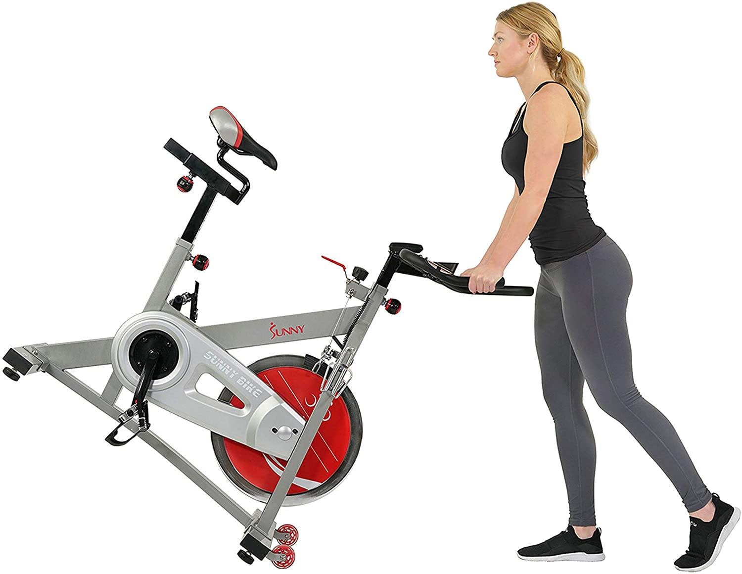 Sunny Health & Fitness Indoor Cycling Exercise Bike with 40 LB Flywheel and Dual Felt Resistance - Pro / Pro II - JOY2ESpree