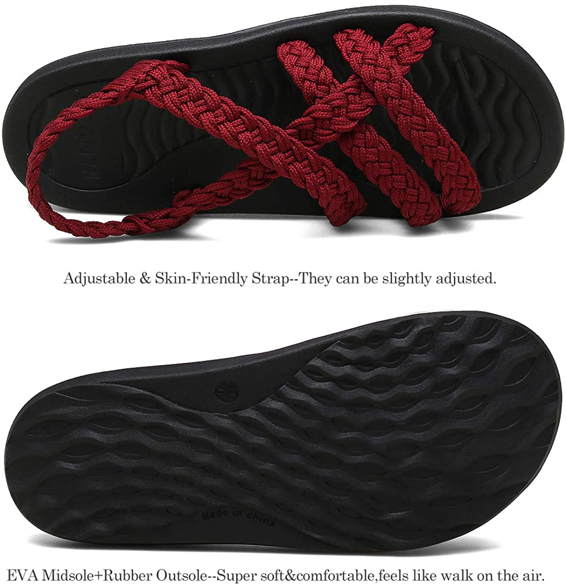 MEGNYA Women's Comfortable Walking Sandals with Arch Support Waterproof for Walking/Hiking/Travel/Wedding/Water Spot/Beach