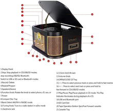 
                        
                          將圖片載入圖庫檢視器 Cassette Record Player,Phonographs DLITIME 3-Speed Vinyl Turntable Built-in Bluetooth 2x9W Speakers - JOY2ESpree
                        
                      
