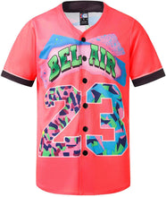 
                        
                          Muat gambar ke penampil Galeri, MOLPE 90s Hip Hop Clothing for Men and Women, Unisex Bel Air 23 Baseball Jersey, Mens Printed Urban Shirts for Party
                        
                      