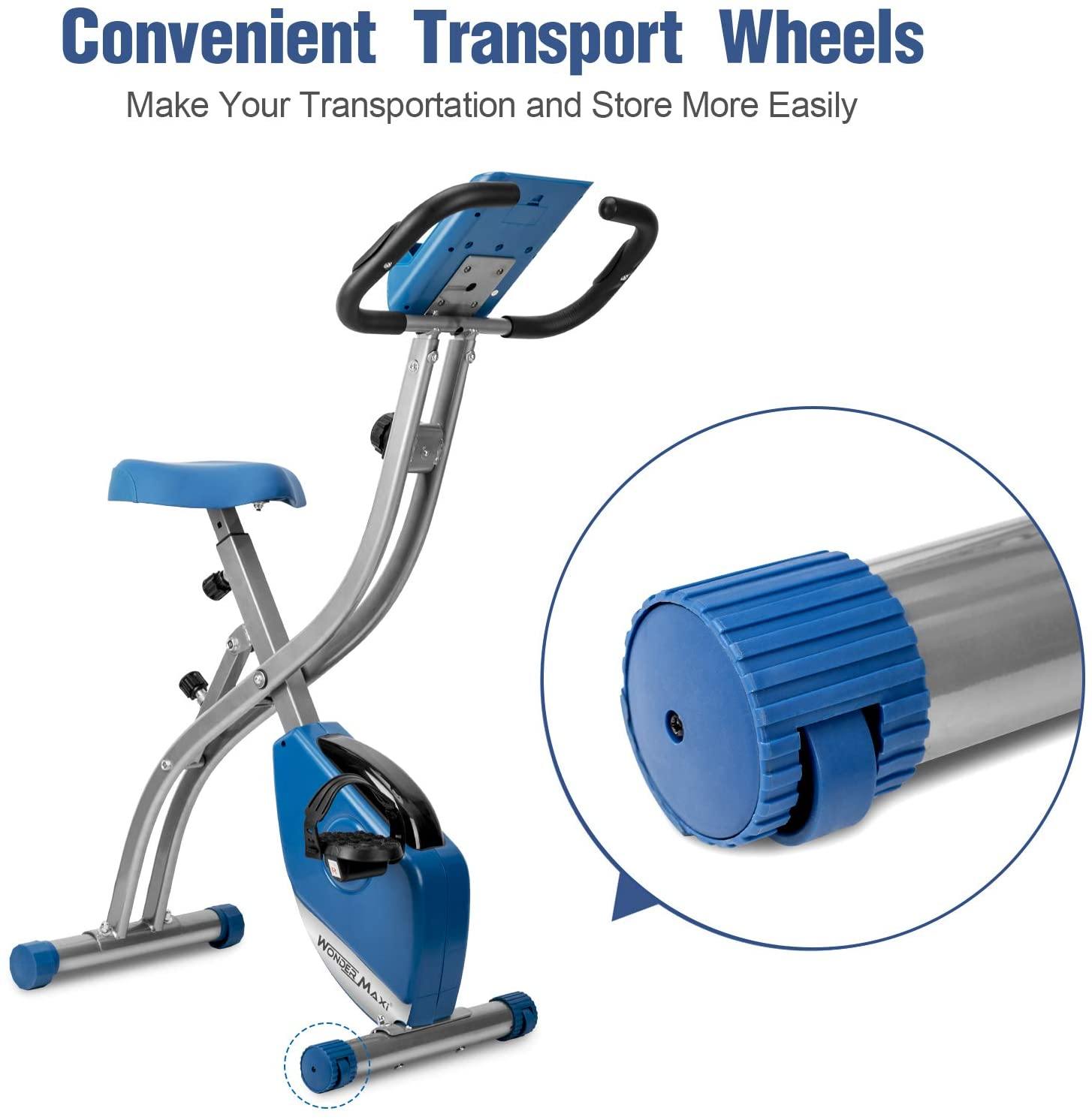 Wonder Maxi Folding Exercise Bike Magnetic, Upright Stationary Recumbent Exercise Bike - JOY2ESpree
