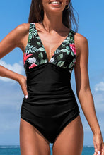 
                        
                          Load image into Gallery viewer, CUPSHE Women's One Piece Swimsuit V Neck Tummy Control Cross Back Vintage Swimwear Bathing Suits
                        
                      