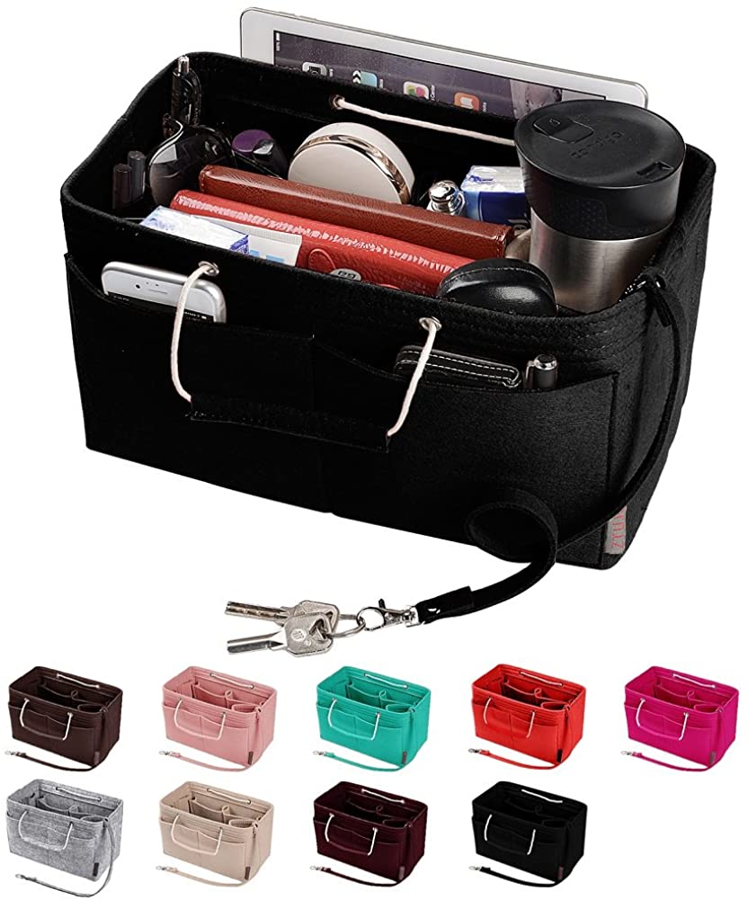 Purse Organizer, Multi-Pocket Felt Handbag Organizer, Purse Organizer Insert with Handles, Medium, Large, X-Large