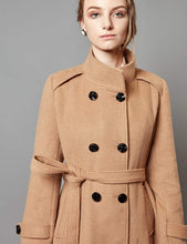 
                        
                          Load image into Gallery viewer, Escalier Women's Wool Trench Coat Winter Double-Breasted Jacket with Belts
                        
                      