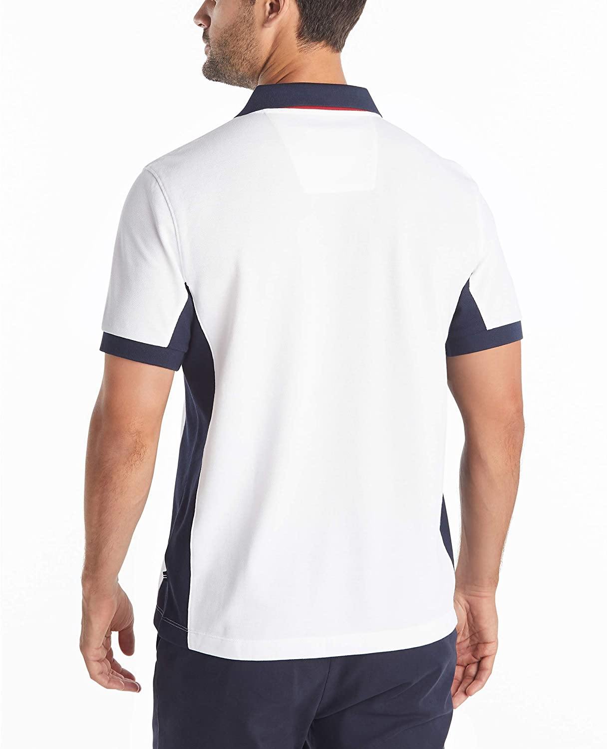 Nautica Men's Short Sleeve Color Block Performance Pique Polo Shirt - JOY2ESpree