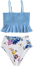 
                        
                          Muat gambar ke penampil Galeri, CUPSHE Women's High Waist Bikini Swimsuit Ruffle Smock Floral Print Two Piece Bathing Suit
                        
                      