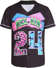 
                        
                          Muat gambar ke penampil Galeri, MOLPE 90s Hip Hop Clothing for Men and Women, Unisex Bel Air 23 Baseball Jersey, Mens Printed Urban Shirts for Party
                        
                      