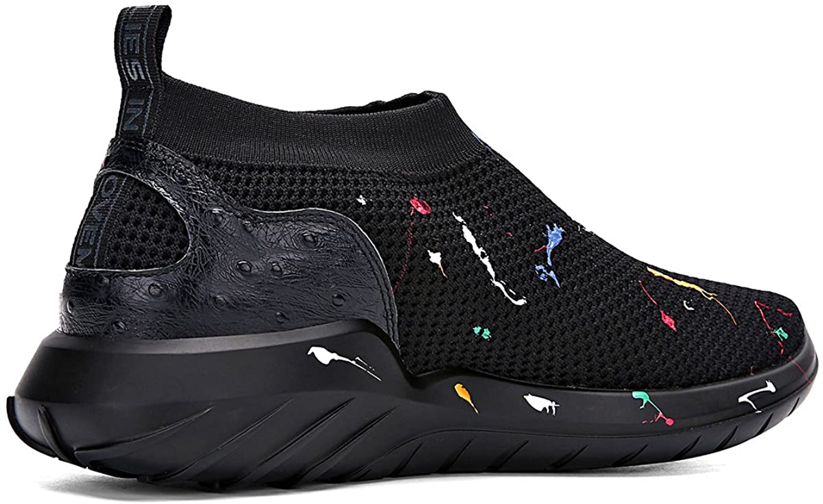 Soulsfeng Mens Running Shoes Mesh Breathable Lightweight Cushioning Training Athletic Sneakers