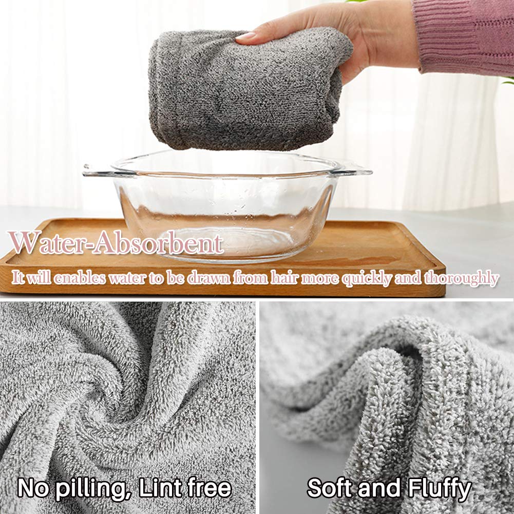 Vinker 3 Pack Hair Towel Wrap, Microfiber Quick Drying Hair Towels, Bath Dryer Caps, Bath Hair Drying Towel, Quick Dryer Hat for Women Girls