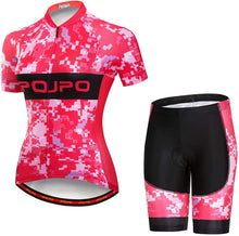 
                        
                          Muat gambar ke penampil Galeri, Women's Cycling Clothing Short Sleeve Bike Jersey Sets Bib Shorts Summer Cycling Sets Reflective
                        
                      