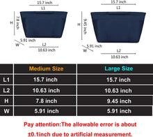 
                        
                          Load image into Gallery viewer, bridawn Nylon Tote Organizer Purse Insert Pocketbook Organizer Insert Handbag Divider with Handles Zipper Closure
                        
                      