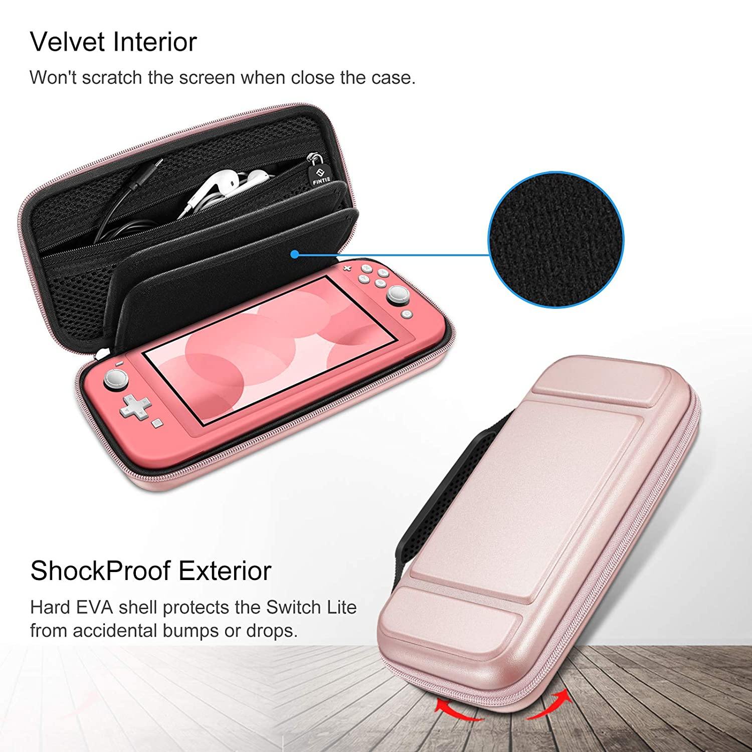 Fintie Carry Case for Nintendo Switch Lite 2019 - [Shockproof] Hard Shell Protective Cover Bag with 15 Game Card/2 Micro SD Card Slots - JOY2ESpree