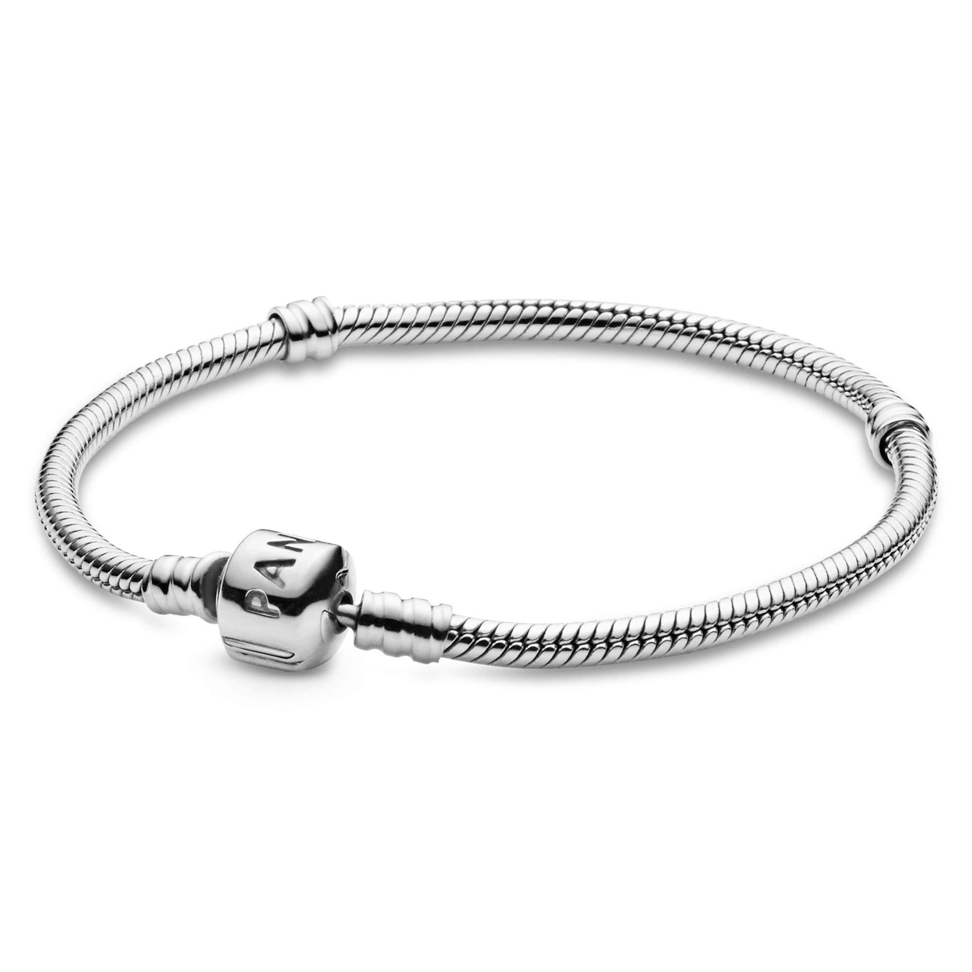 Pandora Jewelry Iconic Moments Snake Chain Charm Sterling Silver Bracelet, 7.1" - JOY2ESpree