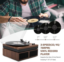 
                        
                          गैलरी व्यूवर में इमेज लोड करें, LP&amp;No.1 Retro Bluetooth Record Player with Stereo External Speakers - JOY2ESpree
                        
                      