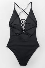
                        
                          गैलरी व्यूवर में इमेज लोड करें, CUPSHE Women's Solid Color V Neck Lace Up One Piece Swimsuit
                        
                      