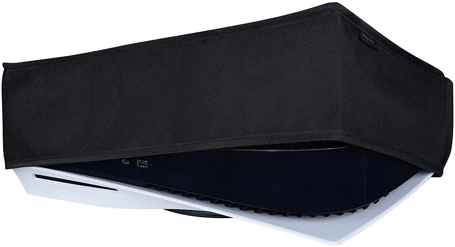 PlayVital Gray Nylon PS5 Dust Cover, Soft Neat Lining Dust Guard for DualSense 5 Console - JOY2ESpree