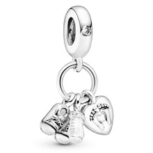 
                        
                          Load image into Gallery viewer, Pandora Jewelry Baby Bottle and Shoes Dangle Cubic Zirconia Charm in Sterling Silver - JOY2ESpree
                        
                      