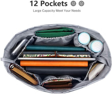 
                        
                          Load image into Gallery viewer, bridawn Nylon Tote Organizer Purse Insert Pocketbook Organizer Insert Handbag Divider with Handles Zipper Closure
                        
                      