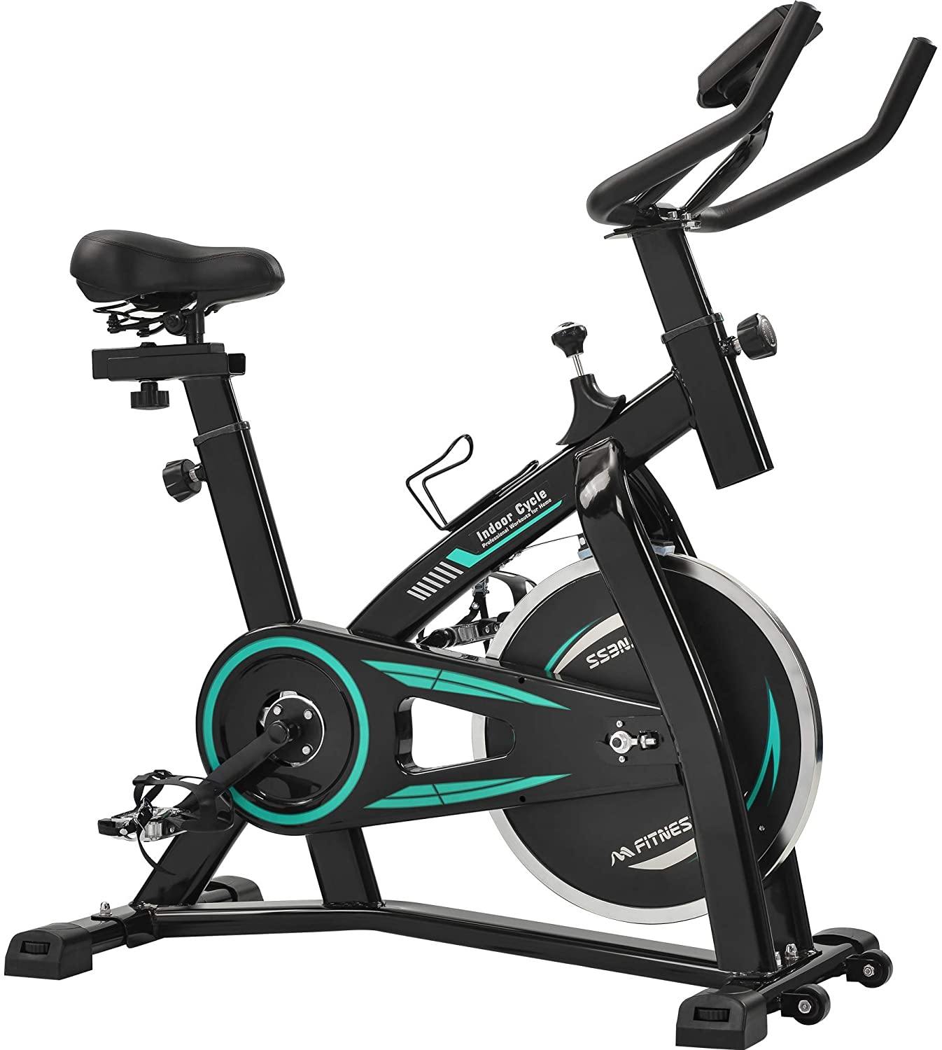 Merax Exercise Bike Indoor Cycling Bike Cycle Trainer Adjustable Stationary Bike 330LBS Weight Capacity - JOY2ESpree