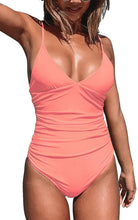 
                        
                          Load image into Gallery viewer, CUPSHE Women's One Piece Swimsuit Tummy Control V Neck Two Piece Bathing Suits - JOY2ESpree
                        
                      