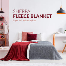 
                        
                          Load image into Gallery viewer, Bedsure Sherpa Fleece Blanket Throw Size Navy Lightweight Super Soft Cozy Luxury Bed Blanket Microfiber
                        
                      