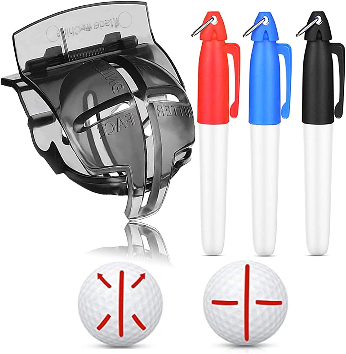 FINGER TEN Golf Ball Marker Line Drawing Tool 4 Color Value Pack Template Liner Stencil Putt Alignment - JOY2ESpree