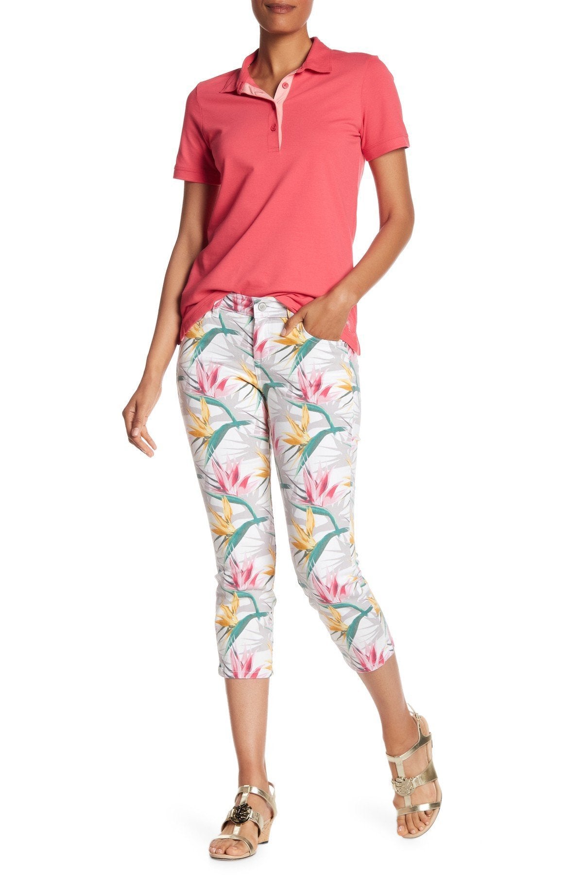 Tommy Bahama Notorious B.O.P. Crop Skinny Jeans, Floral White