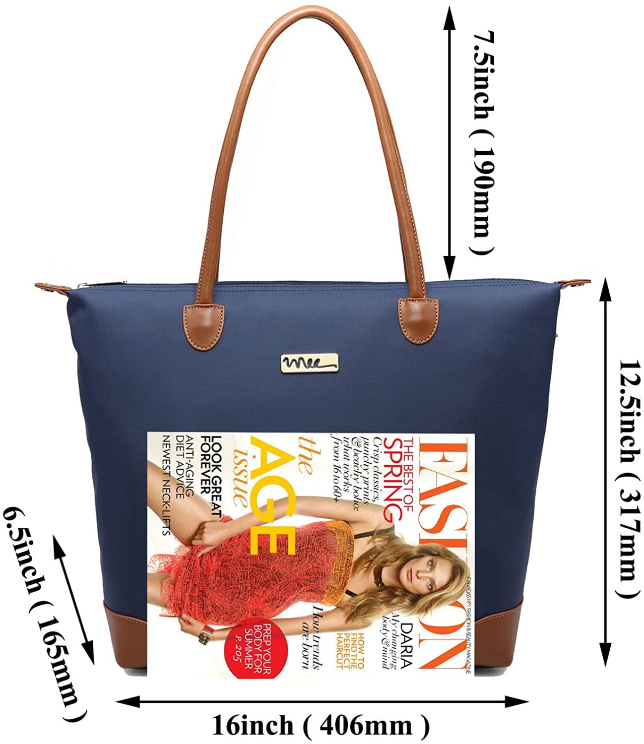 NNEE Water Resistance Nylon Tote Bag & Multiple Pocket Design