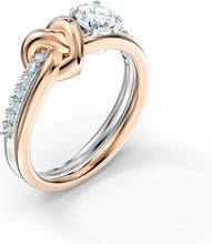 
                        
                          Load image into Gallery viewer, SWAROVSKI Women's Lifelong Heart Ring Collection, Rose Gold Tone &amp; Rhodium Finish, Clear Crystals - JOY2ESpree
                        
                      