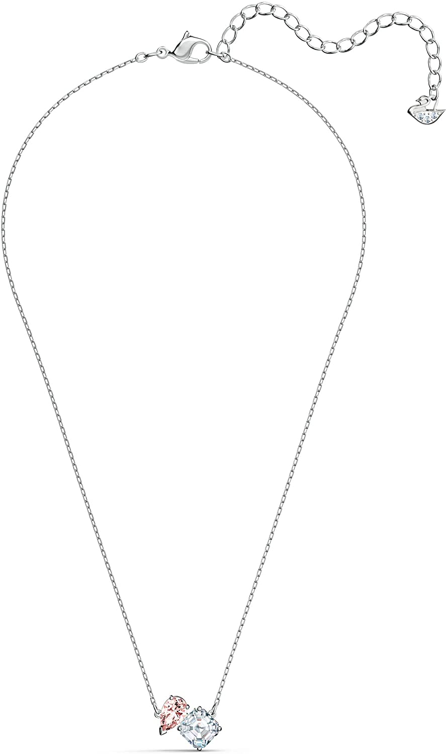 SWAROVSKI Women's Attract Soul Jewelry Collection, Rhodium Finish, Pink Crystals - JOY2ESpree