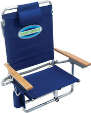
                        
                          Load image into Gallery viewer, Tommy Bahama 5-Position Classic Lay Flat Folding Backpack Beach Chair
                        
                      