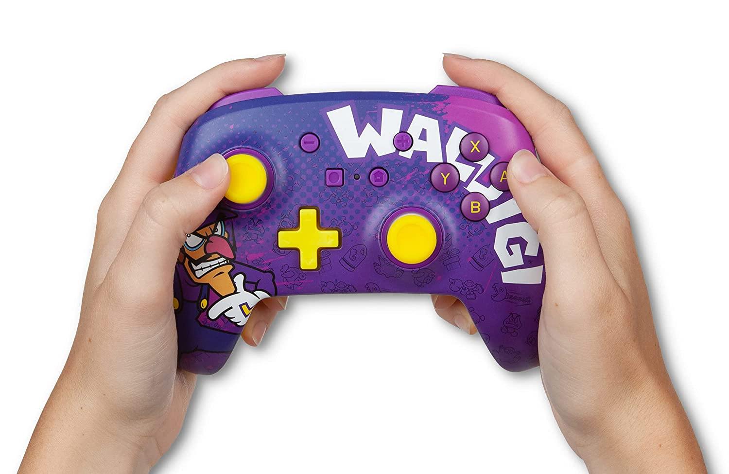 PowerA Enhanced Wireless Controller for Nintendo Switch - Waluigi, Nintendo Switch Lite, Gamepad, game controller, Bluetooth controller, rechargeable - JOY2ESpree