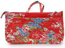 
                        
                          Load image into Gallery viewer, BTSKY New Printing Handbag Organizers Inside Purse Insert-High Capacity 13 Pockets Bag Tote Organizer with Handle Peacock Flower
                        
                      