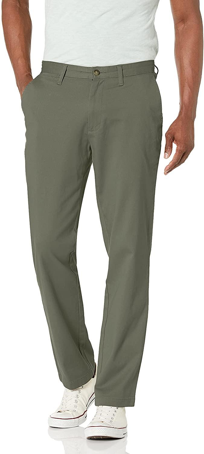 Nautica Men's Classic Fit Flat Front Stretch Solid Chino Deck Pant - JOY2ESpree