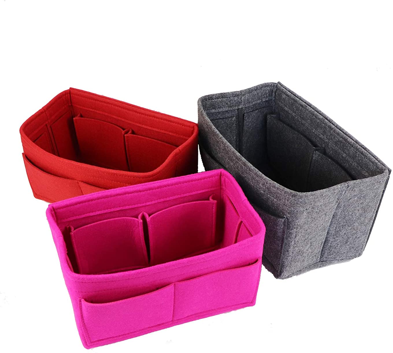 Lmeison Felt Fabric Purse Handbag Organizer Insert Bag For Speedy Neverfull Tote, 3 Sizes