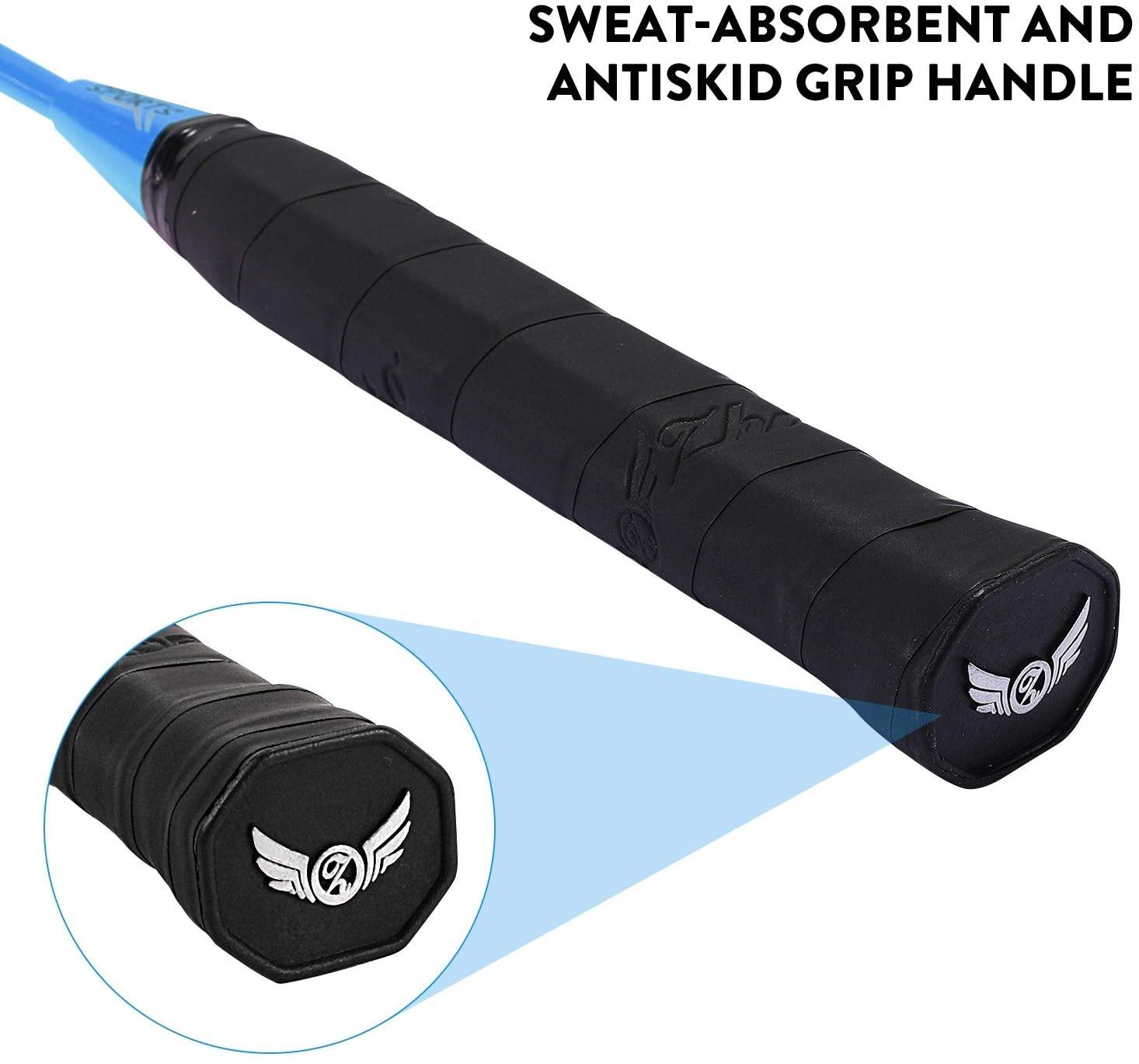 Fostoy Badminton Rackets, Badminton Sets for Backyards, Lightweight Carbon Fiber Badminton Racquets with 3 shuttlecocks and Carry Bag - JOY2ESpree